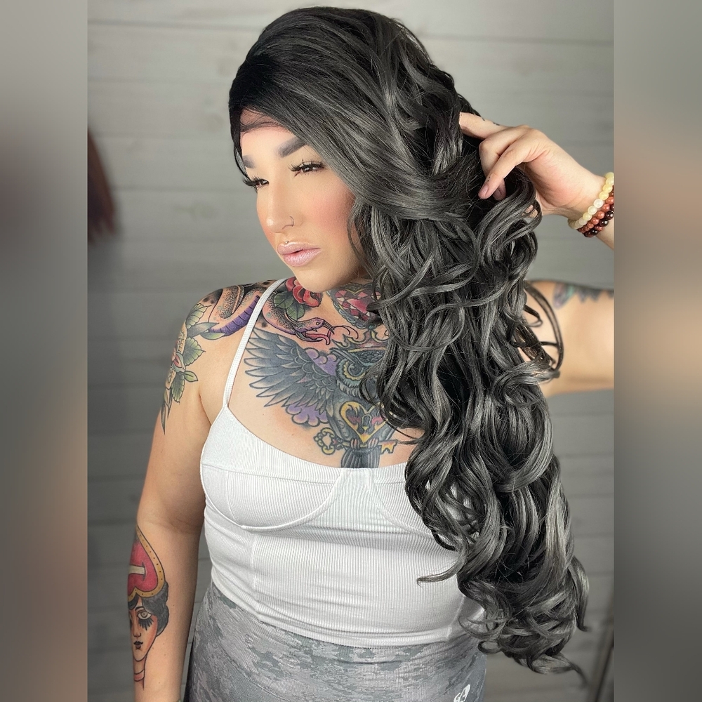 Rebel Gypsy "Take You Dancing" Silver Wig, NIP